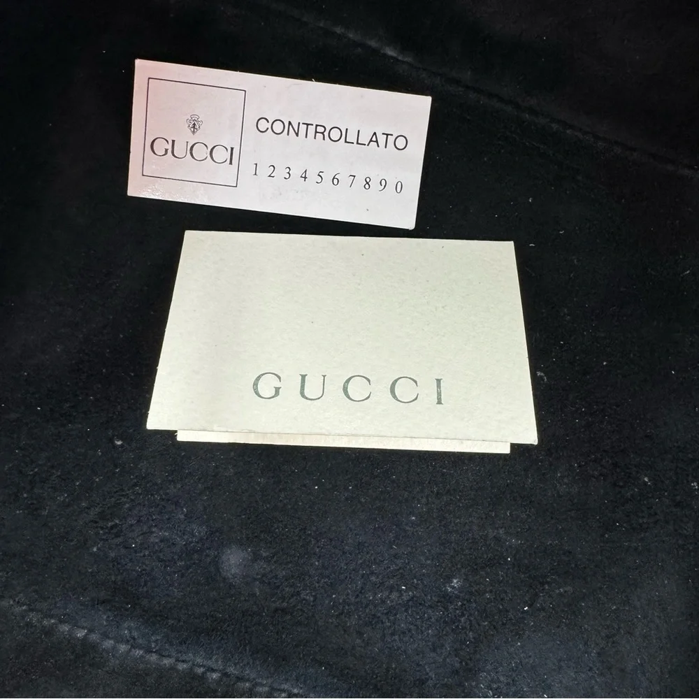 Gucci-Authentic- Vanity Pouch Leather Black - Picture 11 of 15